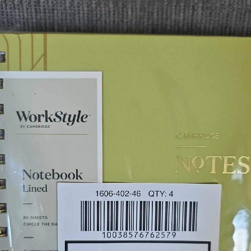 Work Style Cambridge Green Spiral Notebooks, Set Of 4